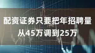 配资证券只要把年招聘量从45万调到25万